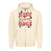 Sandshell busy raising dogs Zipper Hoodie - MaliasSmallBusiness