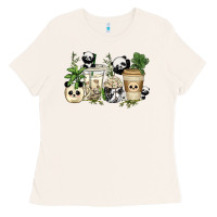 Bone panda coffee cups Ladies Tee - texasbilliewilder