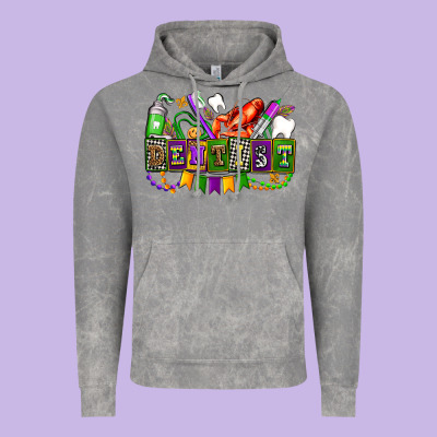 Mardi Gras Dentist Vintage Hoodie Designed By Adodesignshop