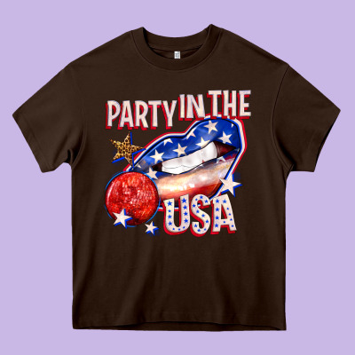 Party In The Usa Billie Wilder Heavy Core Tee Designed By Texasbilliewilder