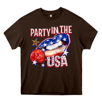 Chocolate Brown party in the usa billie wilder Heavy Core Tee - texasbilliewilder