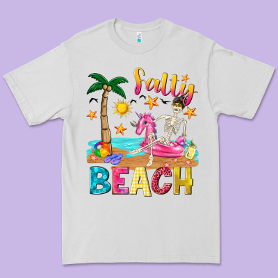 Salty Beach Premium Tee Designed By Texasbilliewilder