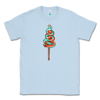 Dusty Blue bluered lollipop Classic Tee - AdoDesignShop