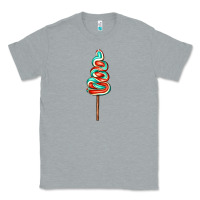 Heather Grey bluered lollipop Classic Tee - AdoDesignShop