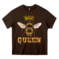 Chocolate Brown queen bee Heavy Core Tee - Artiststas