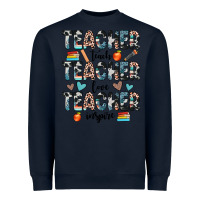 Navy teacher teach love inspire Heavyweight Sweatshirt - JahusDesignShop