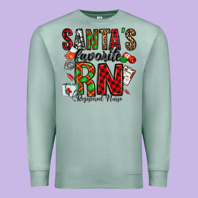 Santa's Favorite Rn Premium Sweatshirt Designed By Jasminsmagicworld