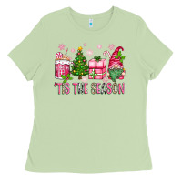 Matcha pink christmas 'tis the season gnome Ladies Tee - Zillion Design Studio