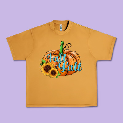 Fall Y'all Pumpkin Urban Heavy Tee Designed By Jahusdesignshop