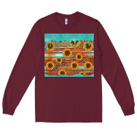 Burgundy turquoise leopard distressed serape background tumbler Long Sleeve Tee - Jasminsmagicworld
