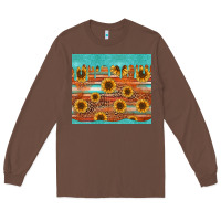 Chestnut turquoise leopard distressed serape background tumbler Long Sleeve Tee - Jasminsmagicworld