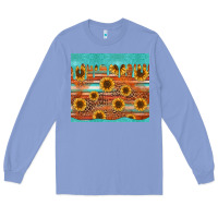 Colony Blue turquoise leopard distressed serape background tumbler Long Sleeve Tee - Jasminsmagicworld
