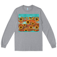 Heather Grey turquoise leopard distressed serape background tumbler Long Sleeve Tee - Jasminsmagicworld