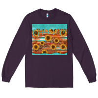 Plum turquoise leopard distressed serape background tumbler Long Sleeve Tee - Jasminsmagicworld