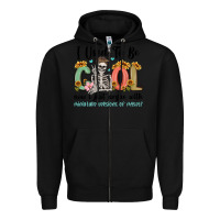 Black i used to be cool now i just argue with miniature Zipper Hoodie - MaliasSmallBusiness