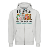 Dove Grey i used to be cool now i just argue with miniature Zipper Hoodie - MaliasSmallBusiness