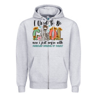 Heather Grey i used to be cool now i just argue with miniature Zipper Hoodie - MaliasSmallBusiness