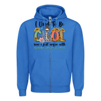 True Royal i used to be cool now i just argue with miniature Zipper Hoodie - MaliasSmallBusiness