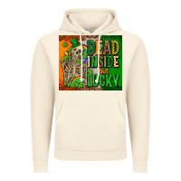 Vintage Artic irish flag with shamrocks  dead inside but lucky Vintage Hoodie - AdoDesignShop