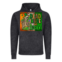Vintage Black irish flag with shamrocks  dead inside but lucky Vintage Hoodie - AdoDesignShop
