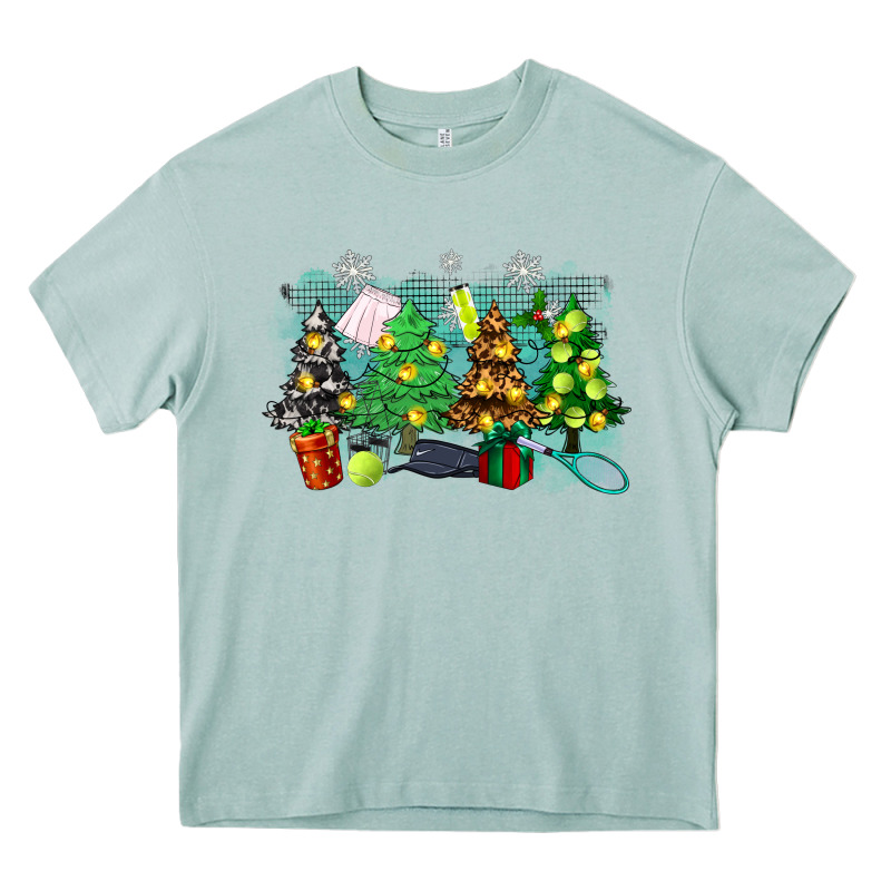 Christmas Trees With Tennis Heavy Core Tee by Zillion Design Studio | Teevron