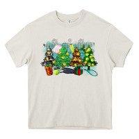 Cream christmas trees with tennis Heavy Core Tee - Zillion Design Studio