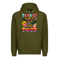 Army Green tanned tattled and tipsy Premium Hoodie - JahusDesignShop