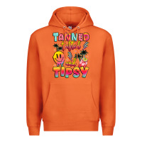 Tanned Tattled And Tipsy Premium Hoodie | Teevron