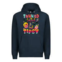 Navy tanned tattled and tipsy Premium Hoodie - JahusDesignShop