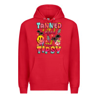 Red tanned tattled and tipsy Premium Hoodie - JahusDesignShop