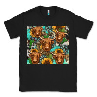 Black long haired shaggy cow western Classic Tee - Jasminsmagicworld