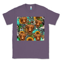 Lavender long haired shaggy cow western Classic Tee - Jasminsmagicworld