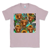 Lilac long haired shaggy cow western Classic Tee - Jasminsmagicworld