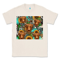 Natural long haired shaggy cow western Classic Tee - Jasminsmagicworld