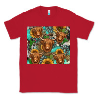 Red long haired shaggy cow western Classic Tee - Jasminsmagicworld