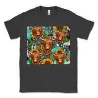 Smoke long haired shaggy cow western Classic Tee - Jasminsmagicworld