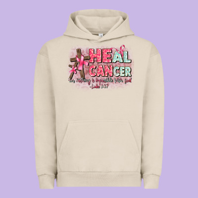 Heal Cancer Luke 1 37 Urban Hoodie Designed By Cowgirlartshop