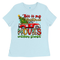 This Is My Christmas Movies Watching Blanket Ladies Tee | Teevron