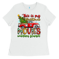 White this is my christmas movies watching blanket Ladies Tee - Zillion Design Studio