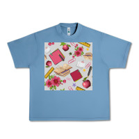 Pebble Blue back to school  seamless pattern Urban Heavy Tee - BundleAndBundleShop