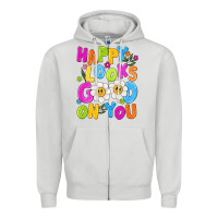 Dove Grey happy looks good on you Zipper Hoodie - NancyCooperArtShop