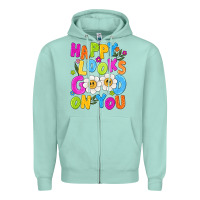 Seafoam happy looks good on you Zipper Hoodie - NancyCooperArtShop
