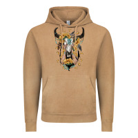 Vintage Camel sunflower boho bull skull with hands Vintage Hoodie - RanaPortraitStore