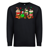 Black christmas sloth coffee cups Premium Sweatshirt - Jasminsmagicworld