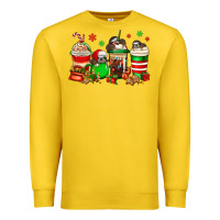 Lemon christmas sloth coffee cups Premium Sweatshirt - Jasminsmagicworld