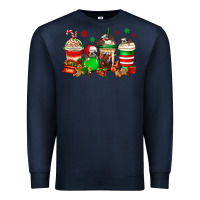 Navy christmas sloth coffee cups Premium Sweatshirt - Jasminsmagicworld