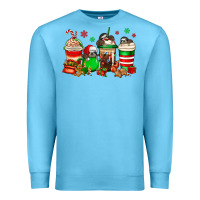 Ocean Blue christmas sloth coffee cups Premium Sweatshirt - Jasminsmagicworld