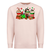 Pale Pink christmas sloth coffee cups Premium Sweatshirt - Jasminsmagicworld