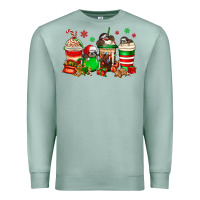 Seafoam christmas sloth coffee cups Premium Sweatshirt - Jasminsmagicworld