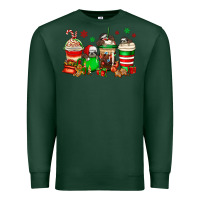 Sports Green christmas sloth coffee cups Premium Sweatshirt - Jasminsmagicworld